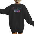 Retro Cute Mother's Day Teeball T-Ball Baseball Mom Women's Sweatshirt Back Print