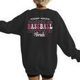 Retro Groovy Baseball Bruh Proud Baseball Mom Women's Sweatshirt Back Print Retro Groovy Baseball Bruh Proud Baseball Mom Women's Sweatshirt Back Print