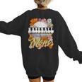 Retro Groovy Baseball Mom Family Matching Women Women's Sweatshirt Back Print Retro Groovy Baseball Mom Family Matching Women Women's Sweatshirt Back Print