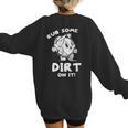 Rub Some Dirt On It Cute Girls Retro Baseball Mom Softball Women's Sweatshirt Back Print