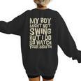 Sassy Baseball Mom Women's Sweatshirt Back Print