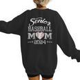 Senior Baseball Mom 2024 Class Of 2024 Graduation Women's Sweatshirt Back Print