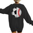 Soccer Baseball Player Soccer Baseball Mom Women's Sweatshirt Back Print Soccer Baseball Player Soccer Baseball Mom Women's Sweatshirt Back Print