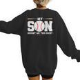 My Son Bought Me This Baseball Mom Women's Sweatshirt Back Print My Son Bought Me This Baseball Mom Women's Sweatshirt Back Print