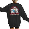 Super Cool Baseball Mom Here I'M Killing It Women's Sweatshirt Back Print