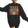 Texas Baseball Mom Design Baseball Player And Baseball Women's Sweatshirt Back Print Texas Baseball Mom Design Baseball Player And Baseball Women's Sweatshirt Back Print