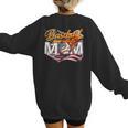 Vintage American Flag Baseball Mom Patriotic 4th July Women's Sweatshirt Back Print Vintage American Flag Baseball Mom Patriotic 4th July Women's Sweatshirt Back Print