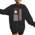 Vintage Baseball Flag Women Baseball Mom Women's Sweatshirt Back Print Vintage Baseball Flag Women Baseball Mom Women's Sweatshirt Back Print