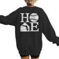 Vintage Baseball Home Florida State Outline Baseball Mom Women's Sweatshirt Back Print