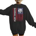 Vintage Baseball Mom Proud Family Summer Baseball Player Women's Sweatshirt Back Print Vintage Baseball Mom Proud Family Summer Baseball Player Women's Sweatshirt Back Print