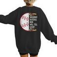 Warning Baseball Mom Will Yell Loudly Women's Sweatshirt Back Print Warning Baseball Mom Will Yell Loudly Women's Sweatshirt Back Print