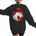 Womens Custom Baseball Mom Number 7 Heart For Mom Mommy Women's Sweatshirt Back Print Womens Custom Baseball Mom Number 7 Heart For Mom Mommy Women's Sweatshirt Back Print