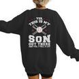 Yes This Is My Son Out Baseball Mom Women's Sweatshirt Back Print Yes This Is My Son Out Baseball Mom Women's Sweatshirt Back Print