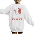 Ball Mom Football Baseball Mom Premium Women's Sweatshirt Back Print Ball Mom Football Baseball Mom Premium Women's Sweatshirt Back Print