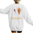 Ball Mom Heart Basketball Baseball Mom Premium Women's Sweatshirt Back Print Ball Mom Heart Basketball Baseball Mom Premium Women's Sweatshirt Back Print