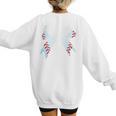 Baseball Bow Baseball Mom Women Baseball Mama Premium Women's Sweatshirt Back Print