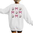 Baseball Boys Girls Baseball Mom Tee Pink Bow Baseball Women's Sweatshirt Back Print Baseball Boys Girls Baseball Mom Tee Pink Bow Baseball Women's Sweatshirt Back Print