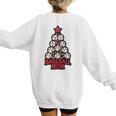 Baseball Christmas Tree Proud Baseball Mom Tee Women's Sweatshirt Back Print