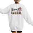 Baseball Gigi Women BallPark Gigi Baseball Mom Mother's Day Women's Sweatshirt Back Print
