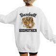 Baseball Godmother Leopard Heart Baseball Mom Game Day Women's Sweatshirt Back Print Baseball Godmother Leopard Heart Baseball Mom Game Day Women's Sweatshirt Back Print