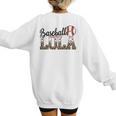 Baseball Lola Women BallPark Lola Baseball Mom Mother's Day Women's Sweatshirt Back Print Baseball Lola Women BallPark Lola Baseball Mom Mother's Day Women's Sweatshirt Back Print