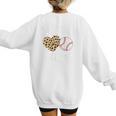 Baseball Mama For Baseball Mom Leopard Game Day Women's Sweatshirt Back Print