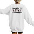 Baseball Mama Retro Groovy Baseball Mom Mother Game Day Women's Sweatshirt Back Print Baseball Mama Retro Groovy Baseball Mom Mother Game Day Women's Sweatshirt Back Print