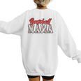 Baseball Mama Retro Groovy Baseball Mom Women Mother's Day Women's Sweatshirt Back Print Baseball Mama Retro Groovy Baseball Mom Women Mother's Day Women's Sweatshirt Back Print