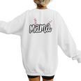 Baseball Mama Scribble Heart Baseball Mom Sports Team Tball Women's Sweatshirt Back Print Baseball Mama Scribble Heart Baseball Mom Sports Team Tball Women's Sweatshirt Back Print