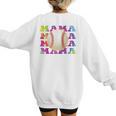 Baseball Mama Sport Women Proud Baseball Mom Raglan Baseball Tee Women's Sweatshirt Back Print