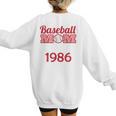 Baseball Mom Since 1986 Women's Sweatshirt Back Print