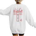 Baseball Mom 4 Number 4 Jersey Team Numbered Jersey Women's Sweatshirt Back Print