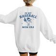 In My Baseball Mom Era Retro Game Day Mama Groovy Season Raglan Baseball Tee Women's Sweatshirt Back Print