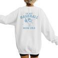 In My Baseball Mom Era Retro Game Day Mama Groovy Season Women's Sweatshirt Back Print