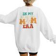In My Baseball Mom Era Baseball Retro Groovy Mom Women's Sweatshirt Back Print