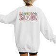 Baseball Mom Groovy Game Day Women's Sweatshirt Back Print Baseball Mom Groovy Game Day Women's Sweatshirt Back Print