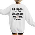 Baseball Mom It's Me Hi It's Me I'm The Baseball Mom Women's Sweatshirt Back Print Baseball Mom It's Me Hi It's Me I'm The Baseball Mom Women's Sweatshirt Back Print