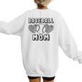 Baseball Mom Leopard Heart Game Day Women's Sweatshirt Back Print
