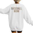 Baseball Mom Leopard Print Baseball Mother's Day Women's Sweatshirt Back Print
