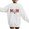 Baseball Mom Leopard Sports Players Mother's Day Women's Sweatshirt Back Print Baseball Mom Leopard Sports Players Mother's Day Women's Sweatshirt Back Print