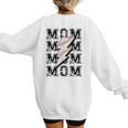 Baseball MOM Lightning Bolt Tshirt Retro Women's Sweatshirt Back Print