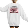 Baseball Mom Baseball Mama Mother's Day Red Loud Proud Women's Sweatshirt Back Print