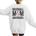 Baseball Mom Not Like a Normal Mom Baseball Mama Women's Sweatshirt Back Print