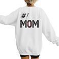 Baseball Mom Number One 1 Mother Baseball Lover Mother's Day Women's Sweatshirt Back Print