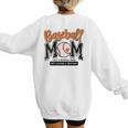 Baseball Mom Orange Varsity Baseball Mama Cute Mother's Day Women's Sweatshirt Back Print Baseball Mom Orange Varsity Baseball Mama Cute Mother's Day Women's Sweatshirt Back Print
