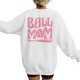 Baseball Mom Pride Heart And Bat Love Game Day Women's Sweatshirt Back Print