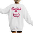 Baseball Mom Raglan Baseball Tee Women's Sweatshirt Back Print