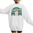Baseball Mom Rainbow Game Day Women's Sweatshirt Back Print