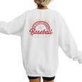 Baseball Mom Rainbow Great Team Mom Premium Women's Sweatshirt Back Print