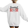 Baseball Mom Retro Distressed Baseball Family Matching Women's Sweatshirt Back Print